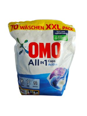 OMO All-in-1 Caps Active (70 Spălări) – XXL Pack