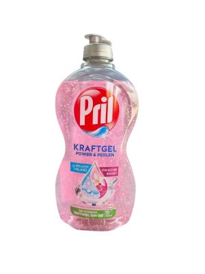 Detergent de Vase Pril Kraft Gel Power & Perlen – Granatapfel & Orangenblüte (450ml)