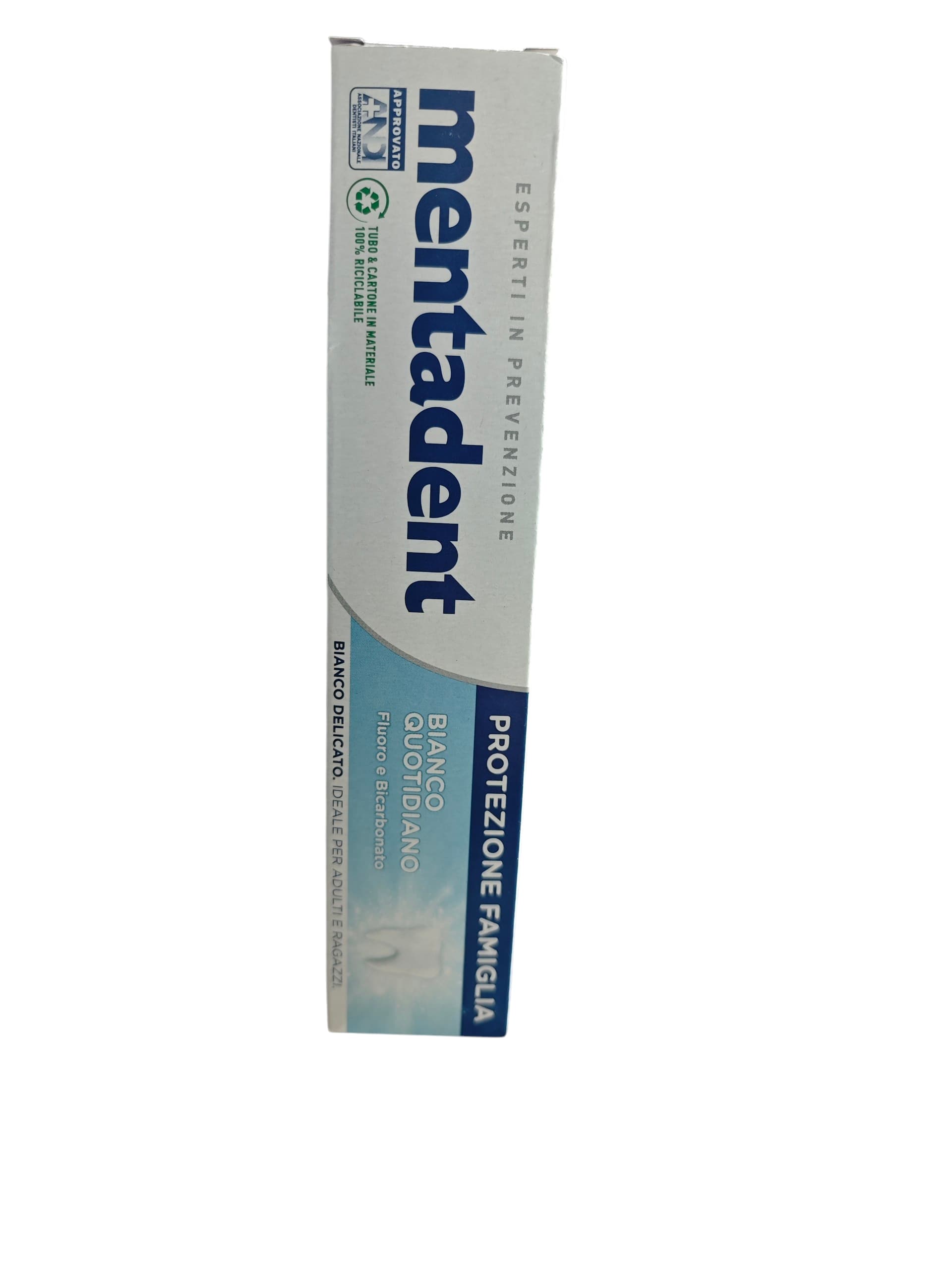 Pastă de dinți Mentadent Protezione Famiglia Bianco Quotidiano 75 ml